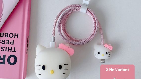 2 Pin Protector - 4 in 1 iphone charger and cable cover - Hello Kitty