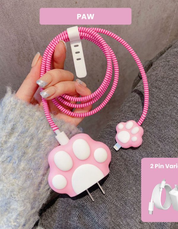 2 Pin Protector - 4 in 1 iphone charger and cable cover - Paw