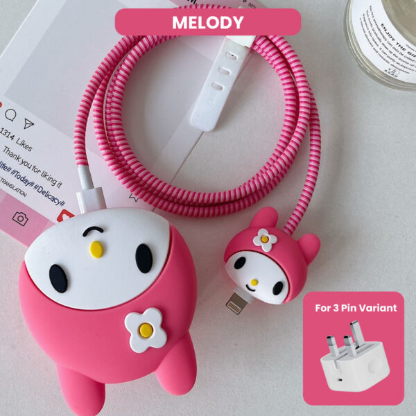 3 pin Protector - iphone 20 Watts charger and cable protector - MELODY