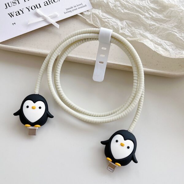 Cable Protector Set - Black Penguin