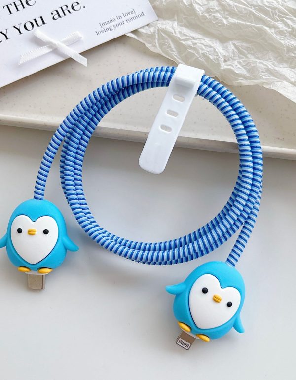 Cable Protector Set - Blue Penguin