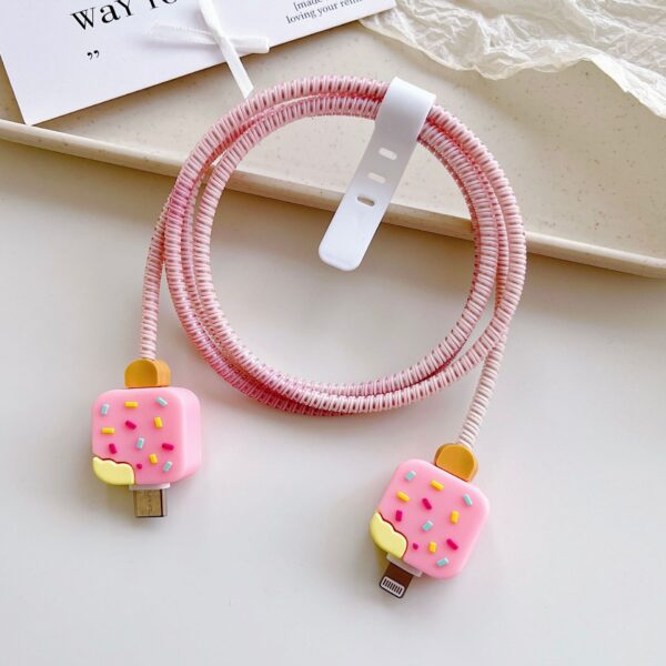 Cable Protector Set - Strawberry Icecream