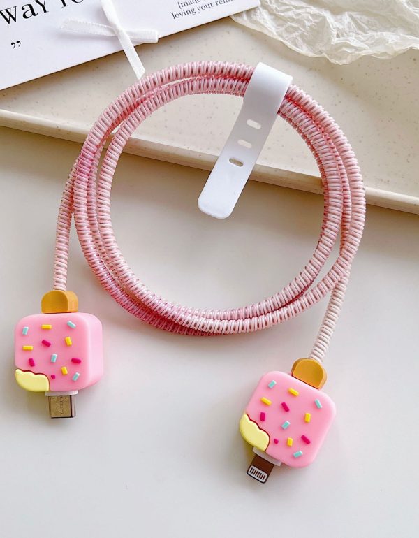 Cable Protector Set - Strawberry Icecream
