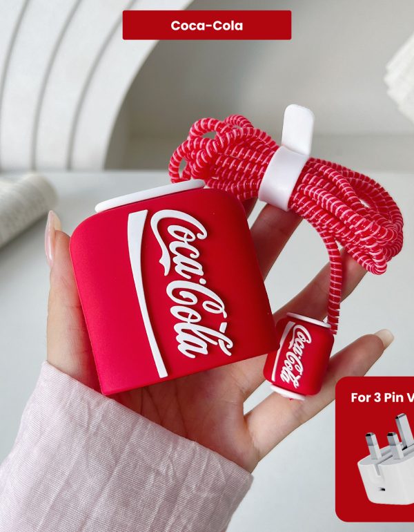3 pin Protector - iphone 20 Watts charger and cable protector - Coca Cola