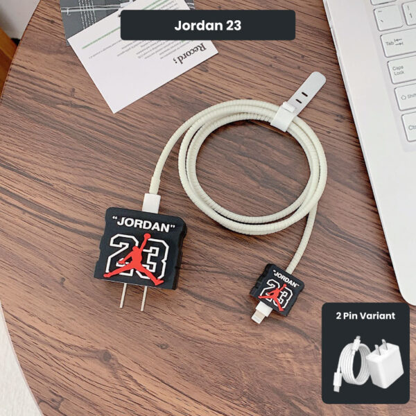 2 Pin Protector - 4 in 1 iphone charger and cable cover - Jordan 23