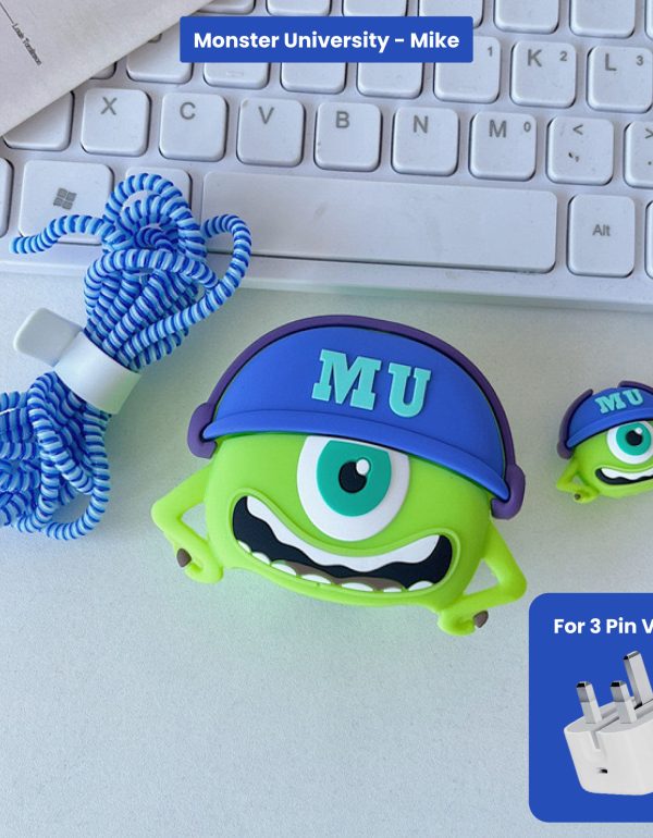 3 pin Protector - iphone 20 Watts charger and cable protector - Monster University - Mike