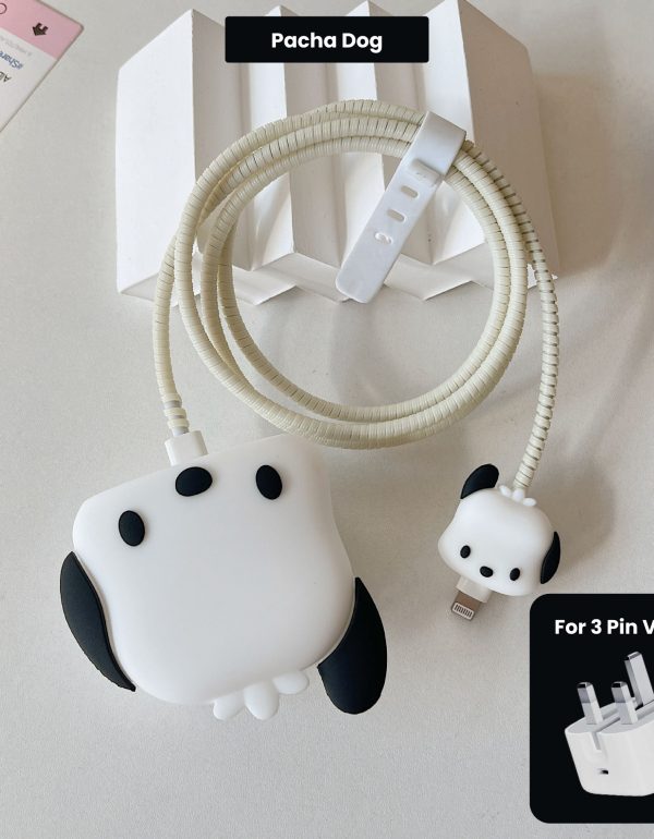 3 pin Protector - iphone 20 Watts charger and cable protector - Pacha Dog