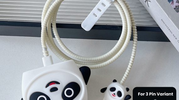 3 pin Protector - iphone 20 Watts charger and cable protector - Panda