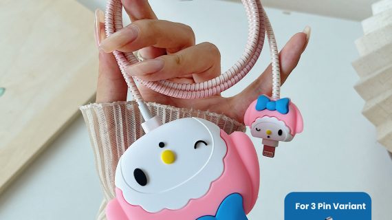 3 pin Protector - iphone 20 Watts charger and cable protector - Squinting Melody