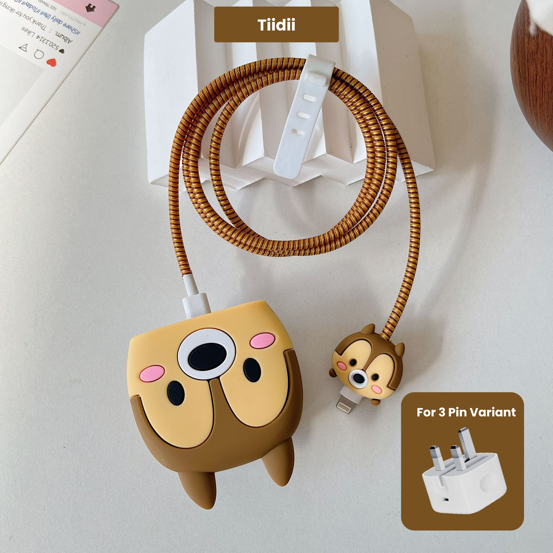 tiidii 3 pin Protector - iphone 20 Watts charger and cable protector - Tiidii - Image 1