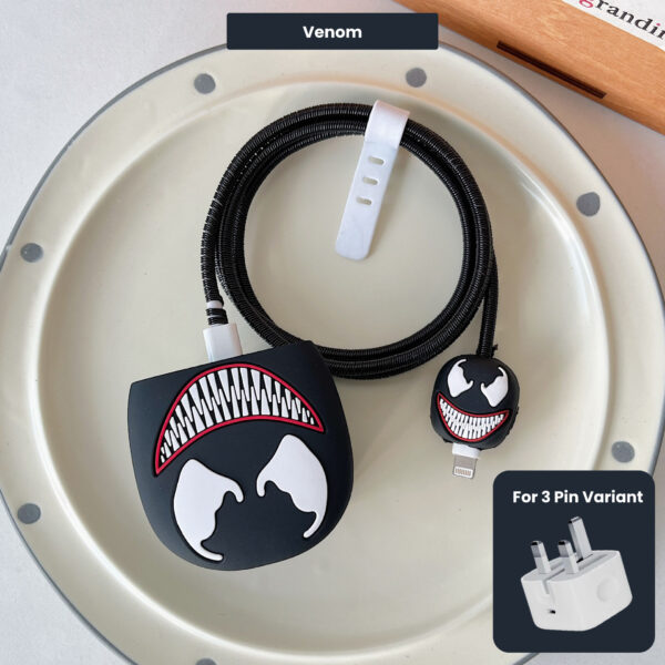 3 pin Protector - iphone 20 Watts charger and cable protector - Venom