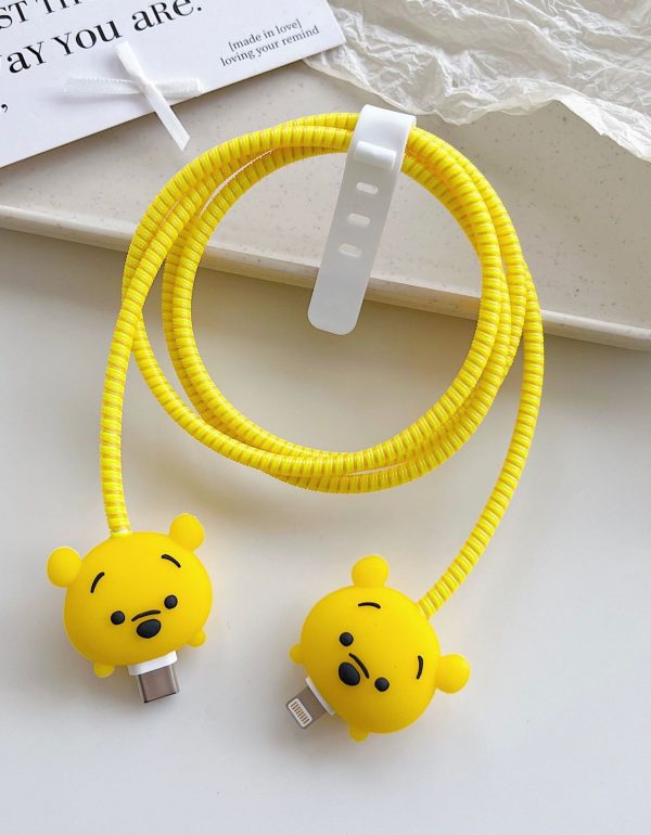 Cable Protector Set - Yellow Bear