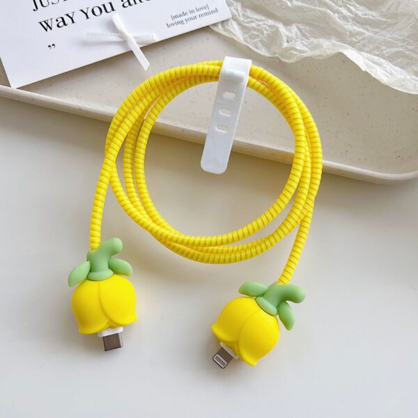 Cable Protector Set - Yellow Rose