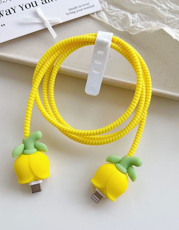 Cable Protector Set - Yellow Rose