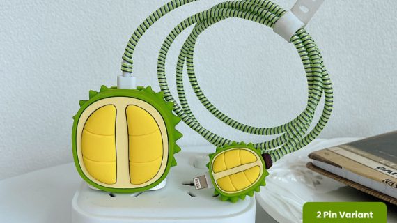 2 Pin Protector - 4 in 1 iphone charger and cable cover - Green Durain