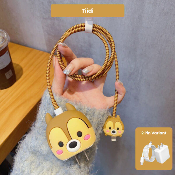 2 Pin Protector - 4 in 1 iphone charger and cable cover - Tiidi