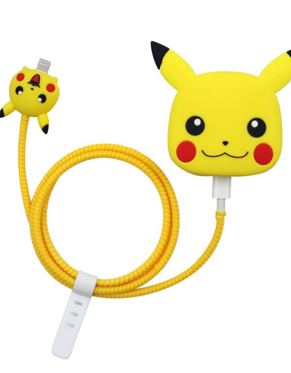 3 pin Protector - iphone 20 Watts charger and cable protector - Pikachu