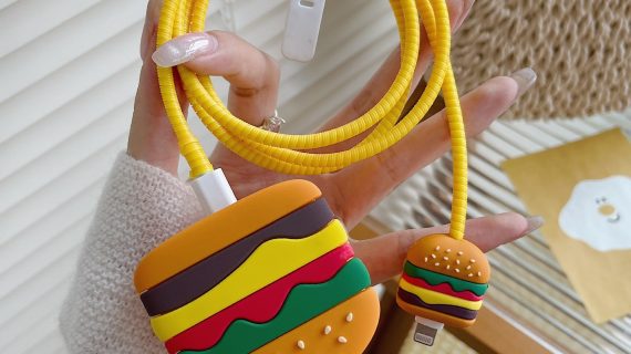 3 pin Protector - iphone 20 Watts charger and cable protector - Hamburger