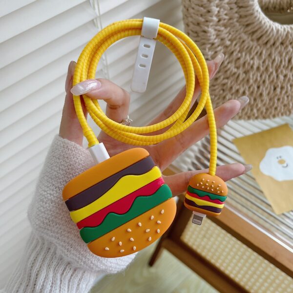 3 pin Protector - iphone 20 Watts charger and cable protector - Hamburger