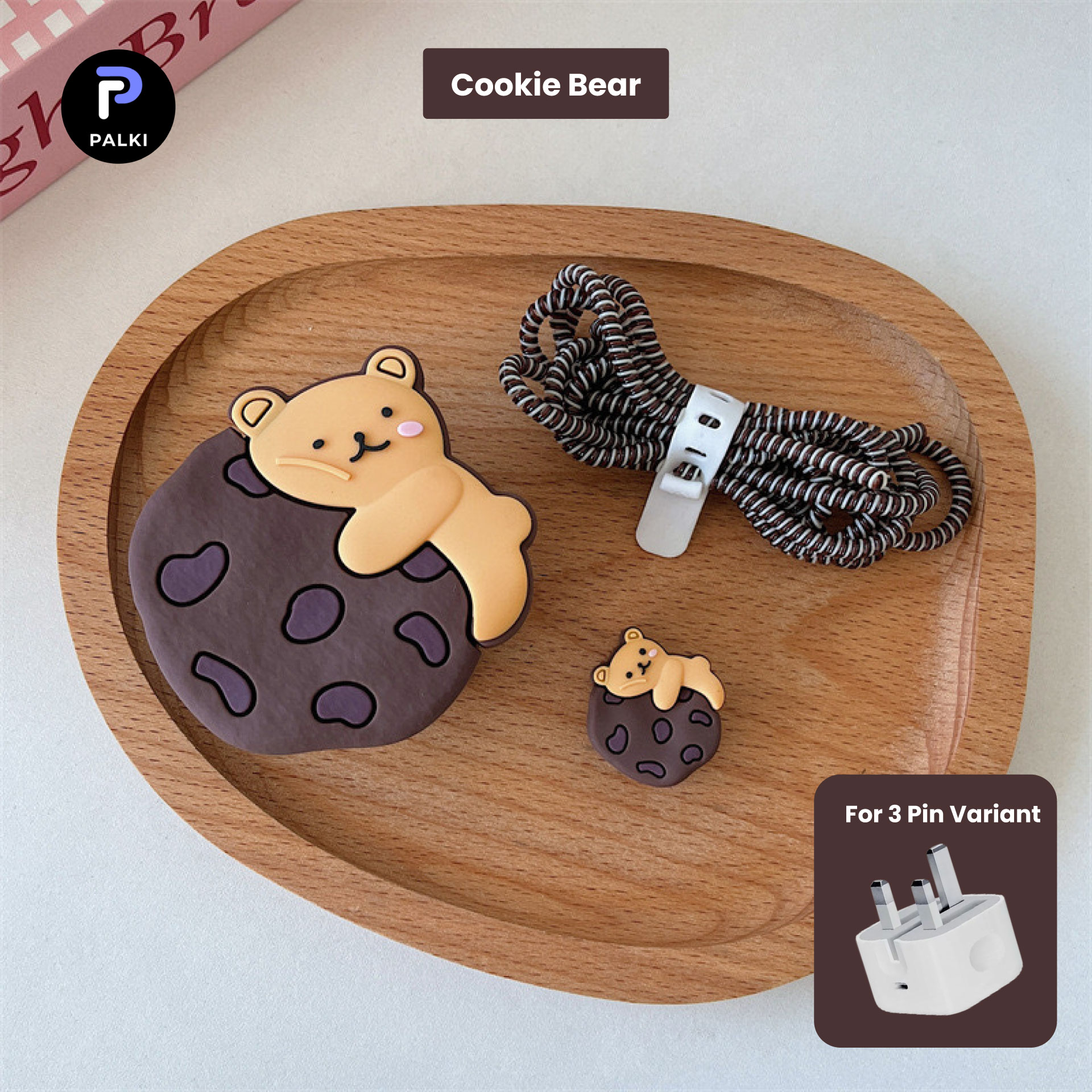 cookie-bear 3 pin Protector - iphone 20 Watts charger and cable protector - Cookie Bear - Image 1