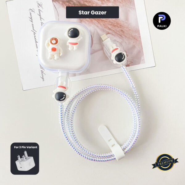 3 Pin Premium - iPhone 20W Charger Cover 5 Piece Set - Star Gazer