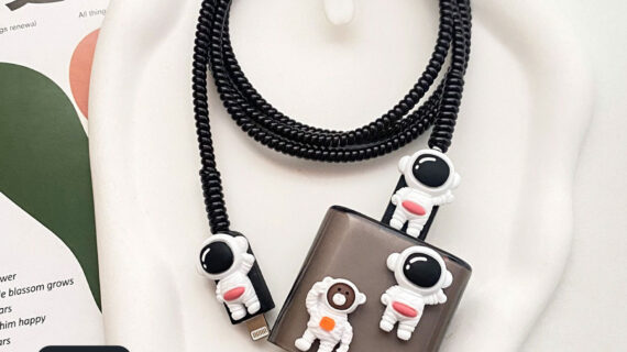 2 Pin Premium - iPhone Charger Cover 5 Piece Set - Cosmic Cub