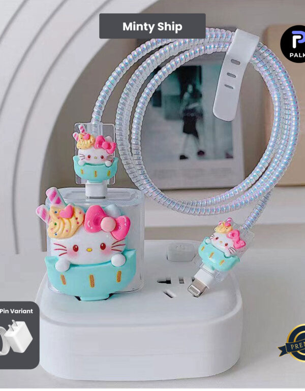2 Pin Premium - iPhone Charger Cover 5 Piece Set - Minty Ship
