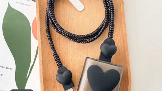 2 Pin Premium - iPhone Charger Cover 5 Piece Set - Shadow Heart