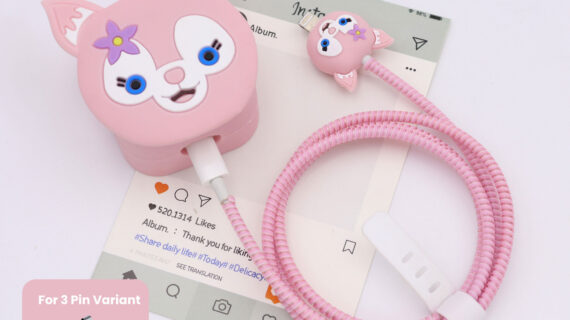 3 pin Protector - iphone 20 Watts charger and cable protector - Luna Cat