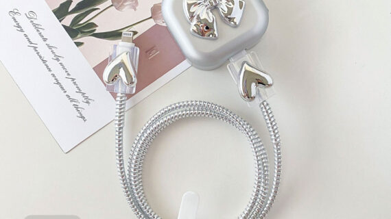 3 Pin Premium - iPhone Charger Cover 5 Piece Set - Mercury Bow