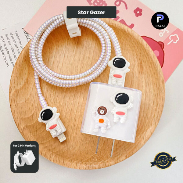 2 Pin Premium - iPhone Charger Cover 5 Piece Set - Star Gazer