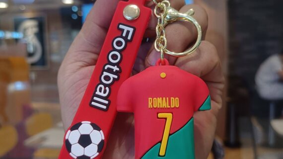 Silicone Football Series Key Chain -