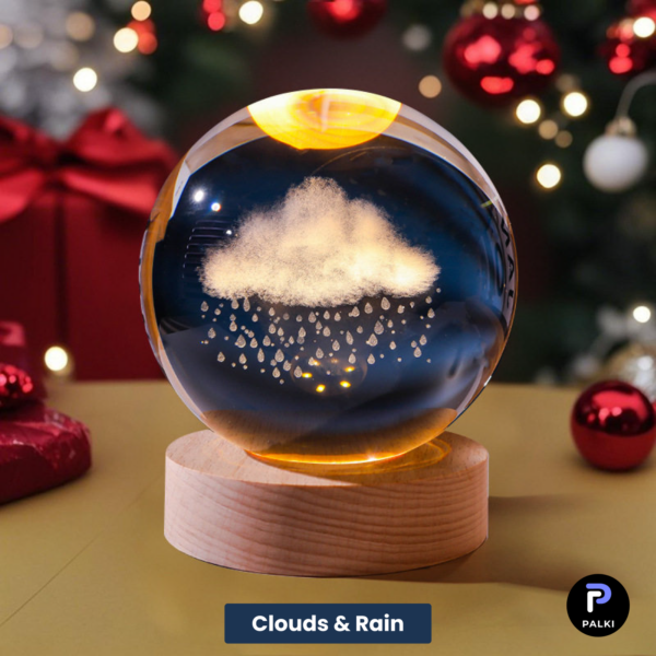 3D Crystal Ball – Clouds & Rain