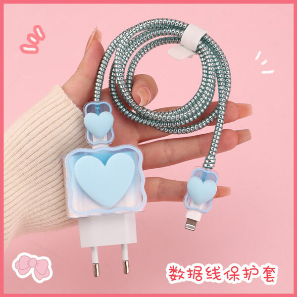 EU 2 pin 18/20W iphone charger protector set - Aqua Heart