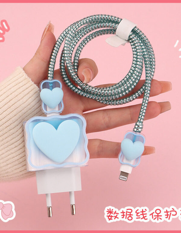 EU 2 pin 18/20W iphone charger protector set - Aqua Heart