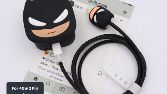 40W 2 Pin Protector - 40W iPhone charger and cable protector set - Batman