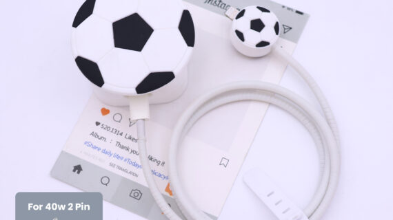40W 2 Pin Protector - 40W iPhone charger and cable protector set - Football