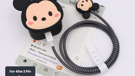 40W 2 Pin Protector - 40W iPhone charger and cable protector set - Micky Mouse