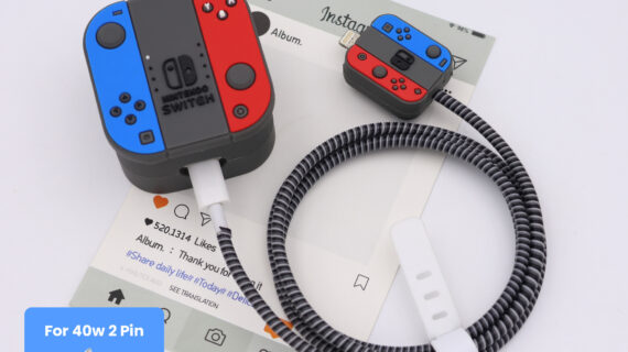 40W 2 Pin Protector - 40W iPhone charger and cable protector set - Nintendo Switch
