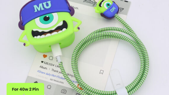 40W 2 Pin Protector - 40W iPhone charger and cable protector set - Monster University - Mike