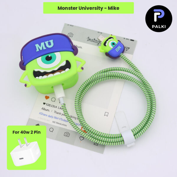 40W 2 Pin Protector - 40W iPhone charger and cable protector set - Monster University - Mike
