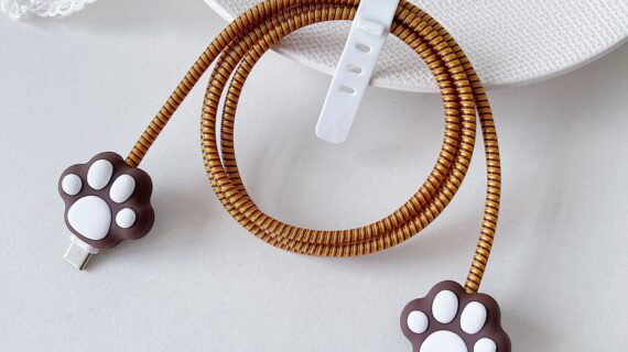 Cable Protector Set - Coffee Paw
