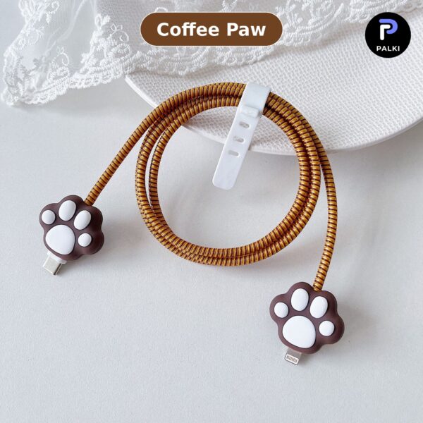 Cable Protector Set - Coffee Paw
