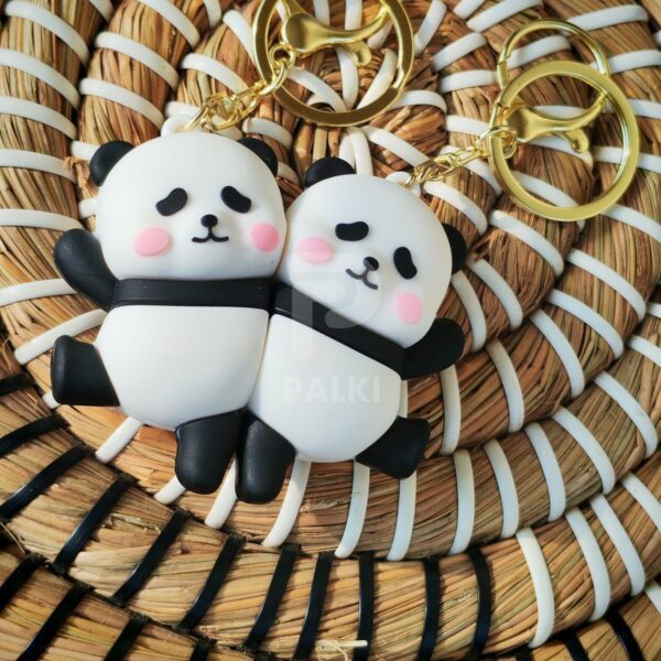 Panda Couple Keychain